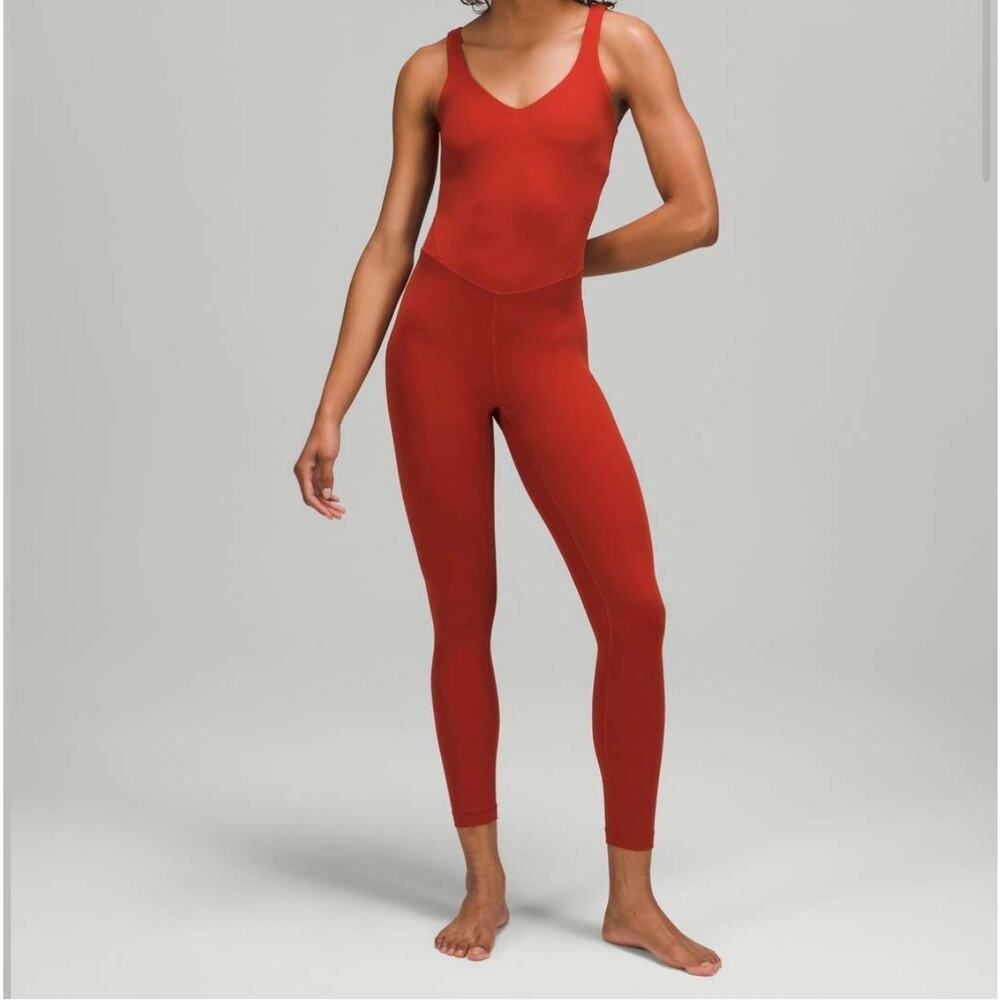 Lululemon Align Bodysuit 25” cayanne size 4